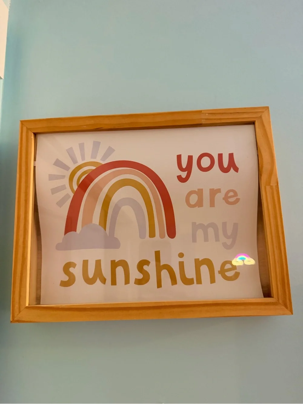 You Are My Sunshine Rainbow Wall Art shadow box - fits 8”x11” drawings